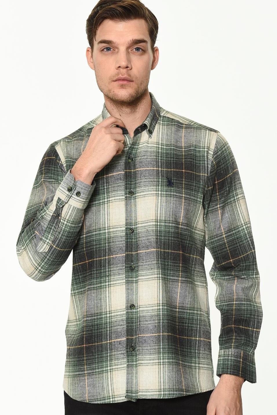 G902 DEWBERRY MEN&#039;S SHIRT-GREEN