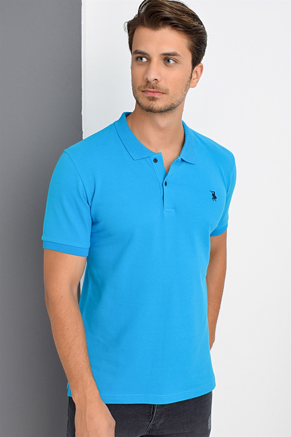 Tricou polo de barbati, dewberry