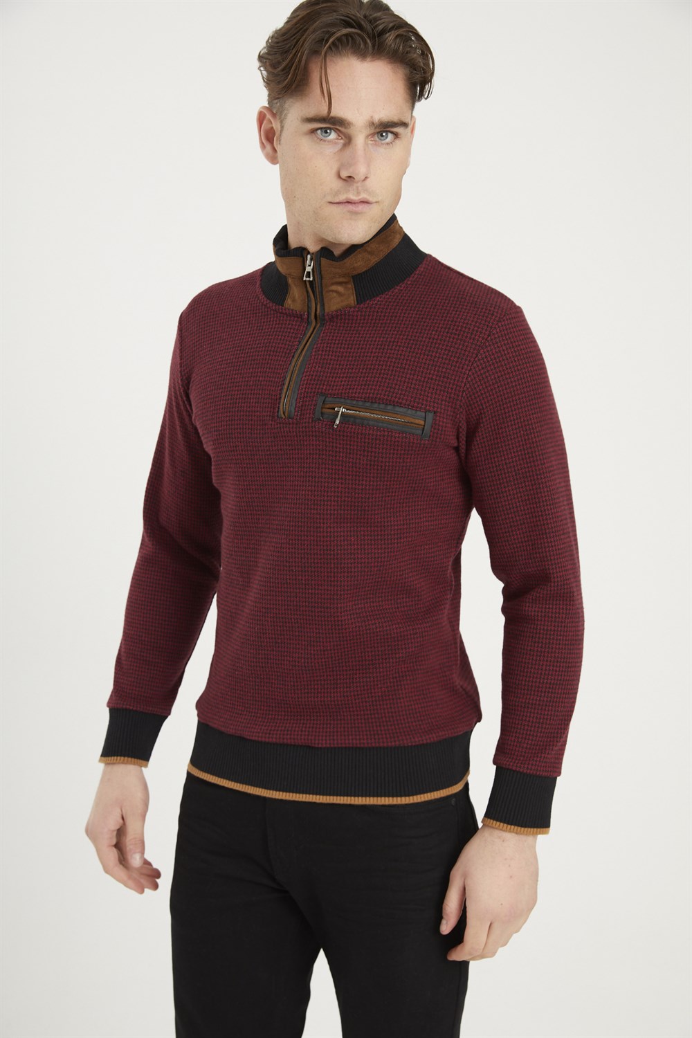 1039 DEWBERRY MEN&#039;S SWEATSHIRT-BURGUNDY