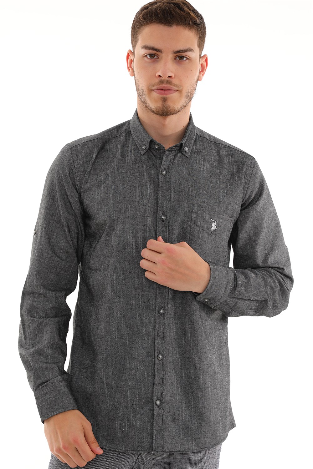 G723 DEWBERRY MEN'S SHIRT-BLACK