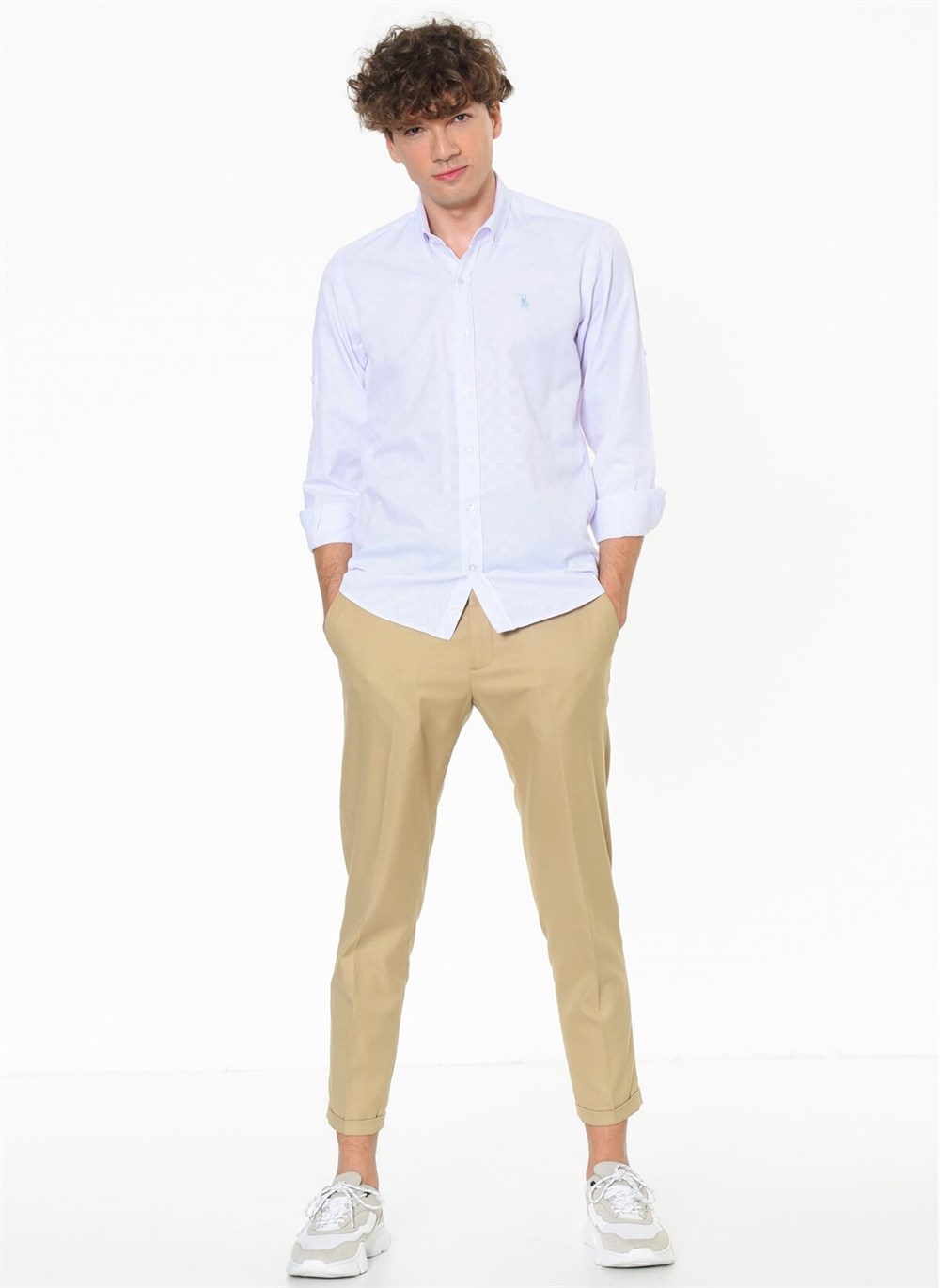 G689 DEWBERRY MEN'S SHIRT-WHITE