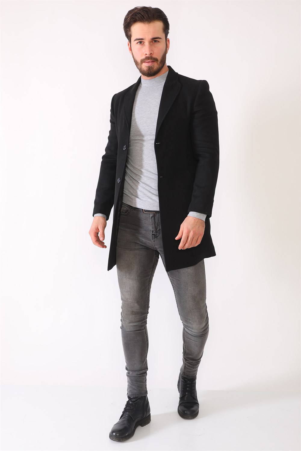 PLT8398 DEWBERRY MEN'S COAT-BLACK