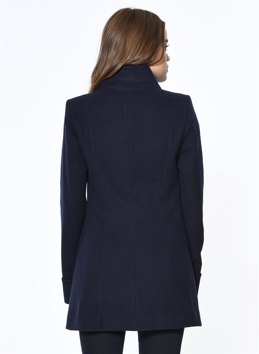 Z6634 DEWBERRY WOMEN'S COAT-NAVY BLUE