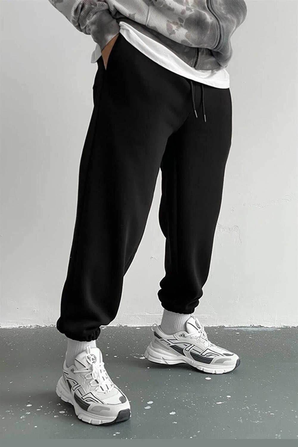 84184 Dewberry 3 Thread Mens Sweatpants-BLACK-BLUE