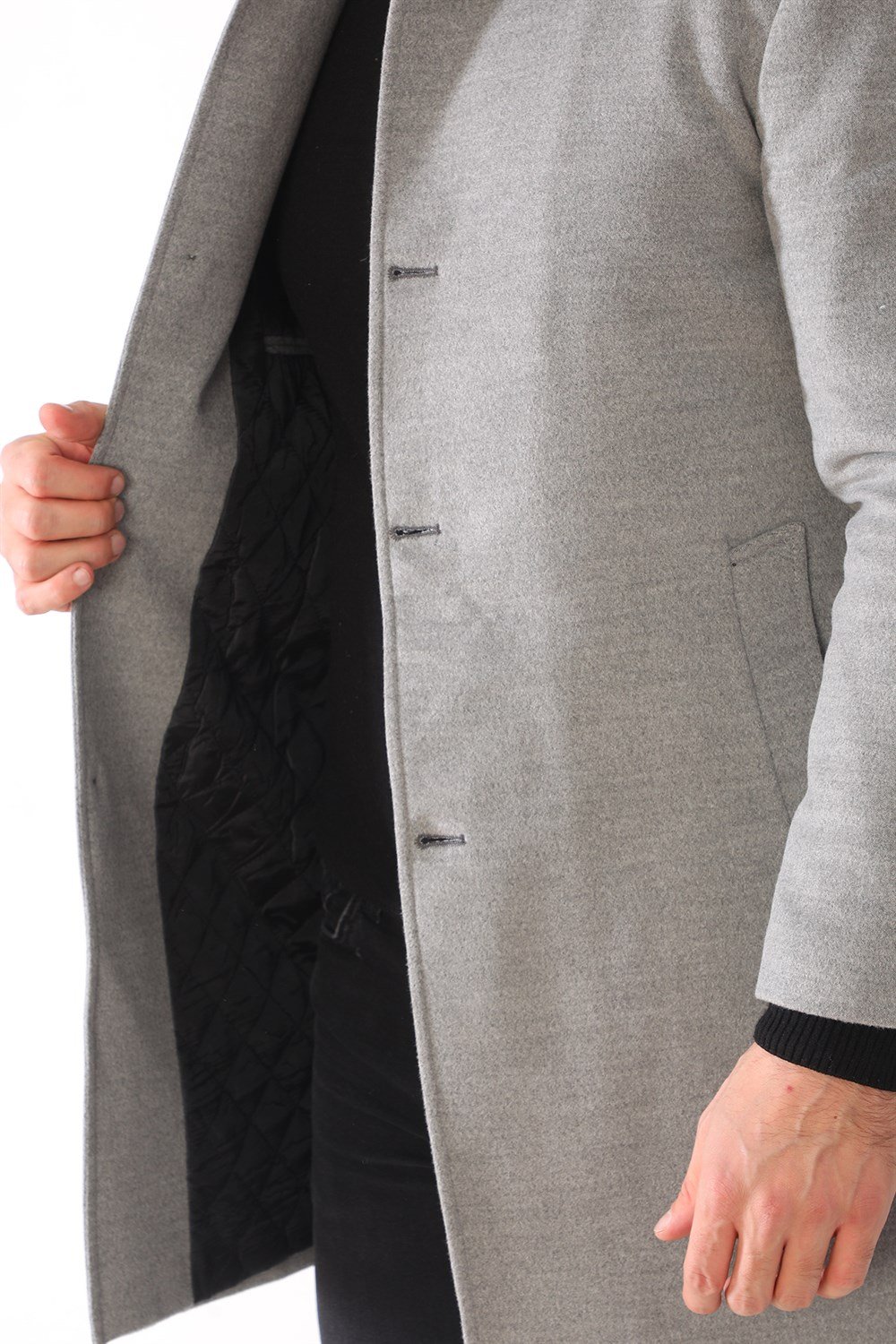 PLT8364 DEWBERRY MEN&#039;S COAT-LIGHT GREY