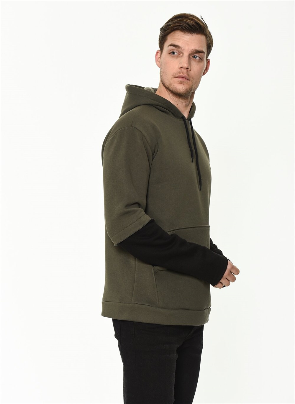 1042 DEWBERRY MEN'S SWEATSHIRT-KHAKI