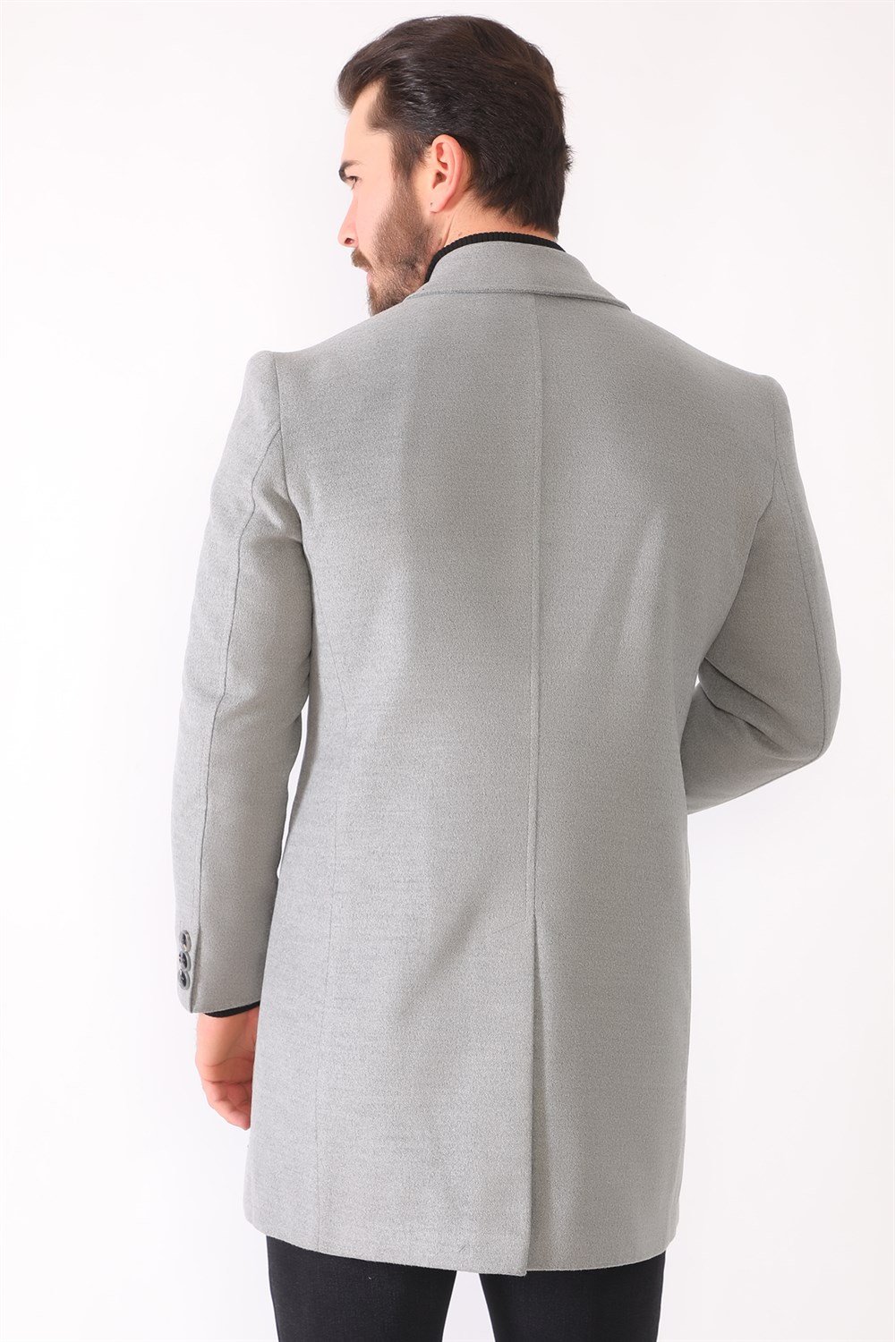 PLT8364 DEWBERRY MEN&#039;S COAT-LIGHT GREY