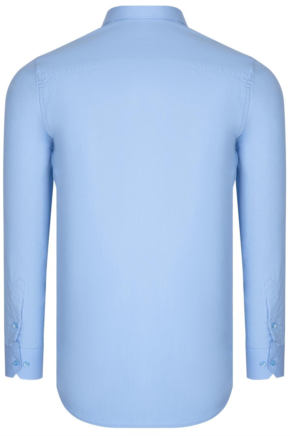 DUAL SET G726 DEWBERRY MENS SHIRT-BLACK-BLUE