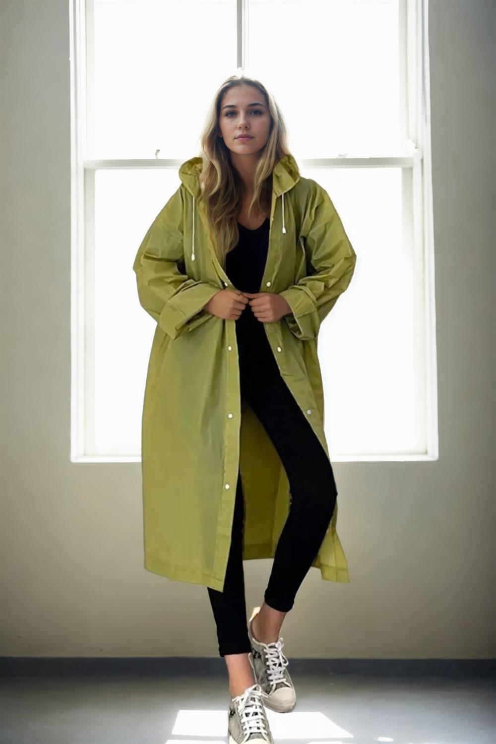 89762 Dewberry Waterproof Windproof Womens Raincoat-Khaki