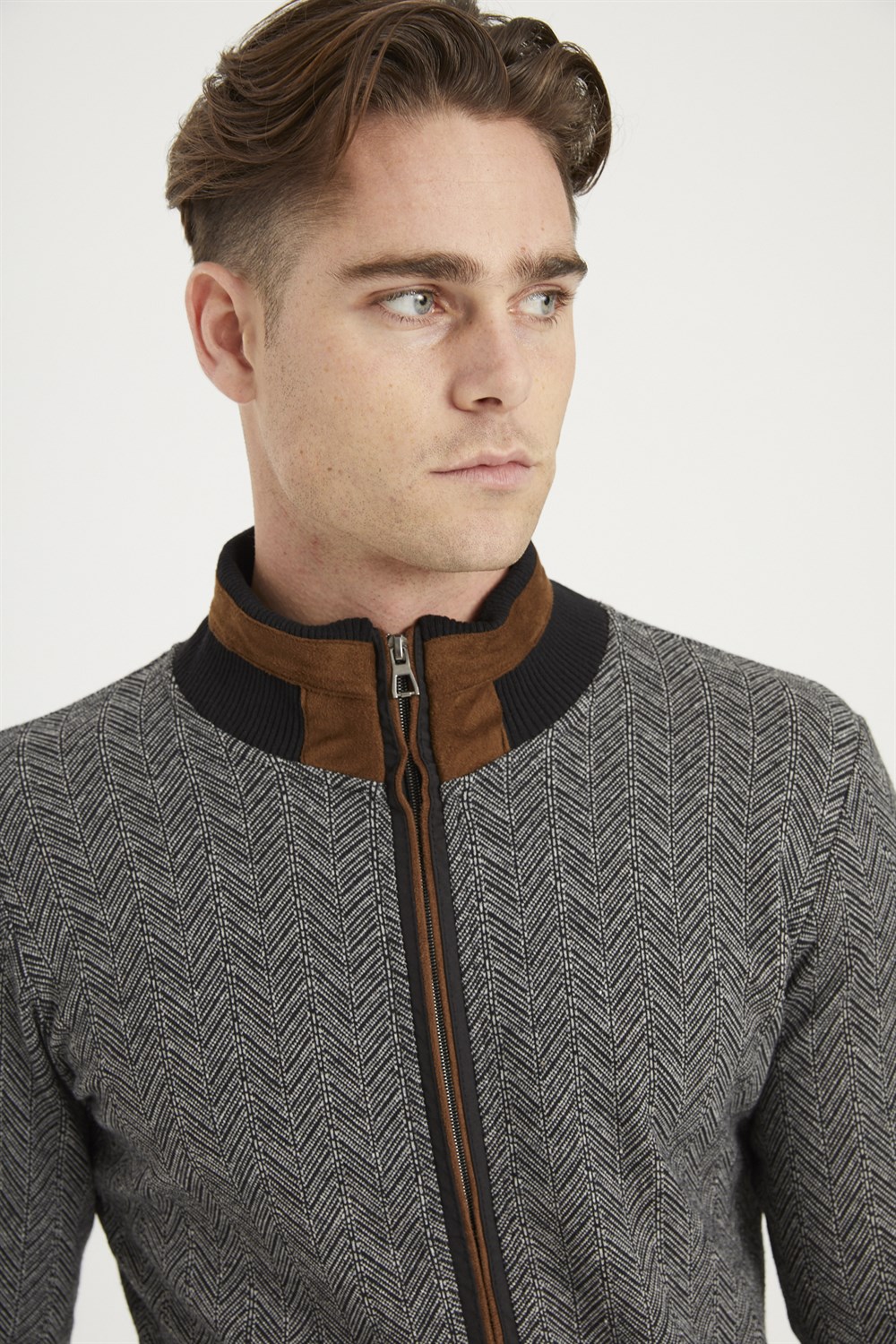 1021 DEWBERRY MEN&#039;S SWEATSHIRT-FISHBACK BLACK