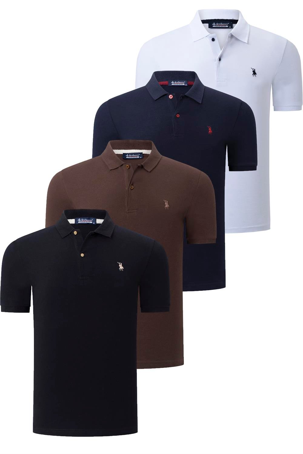 Tricou polo de barbati, dewberry