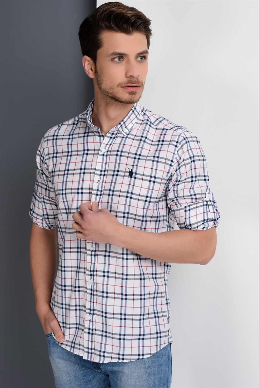 G659 DEWBERRY MEN'S SHIRT-WHITE