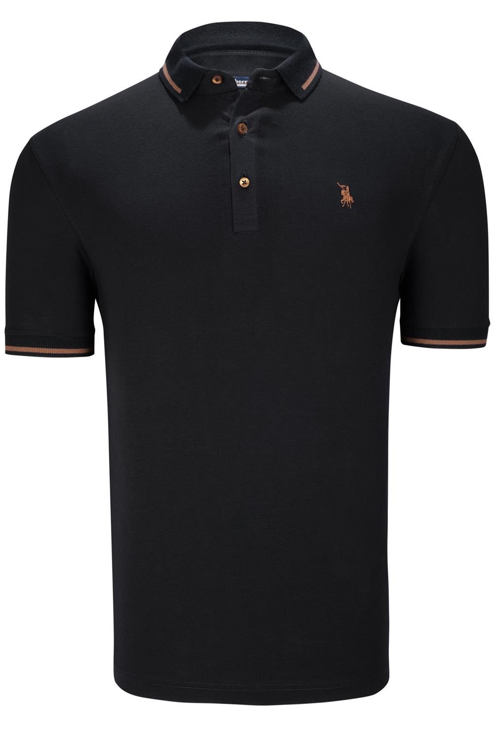QUADRUPLE SET T8586 DEWBERRY MEN'S T-SHIRT-BLACK-WHITE-NAVY-ANTHRACITE