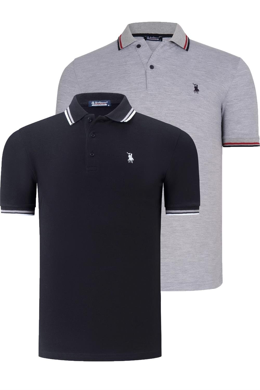 Tricou polo de barbati, dewberry