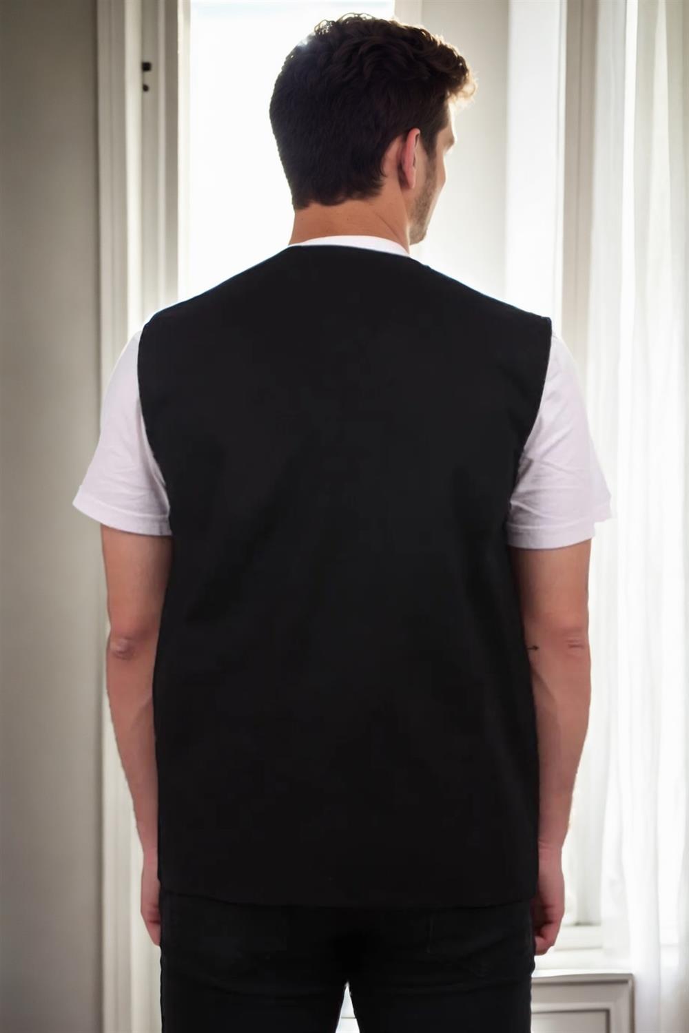 94105 Dewberry Multi-Pocket Mens Vest-BLACK