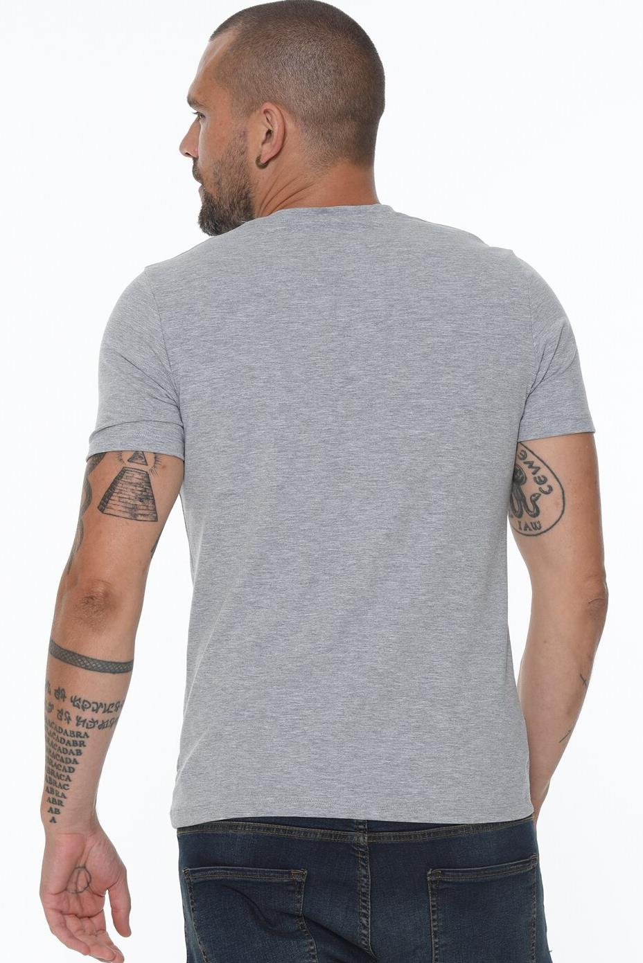 T9568 DEWBERRY V-NECK MEN'S T-SHIRT-GREY