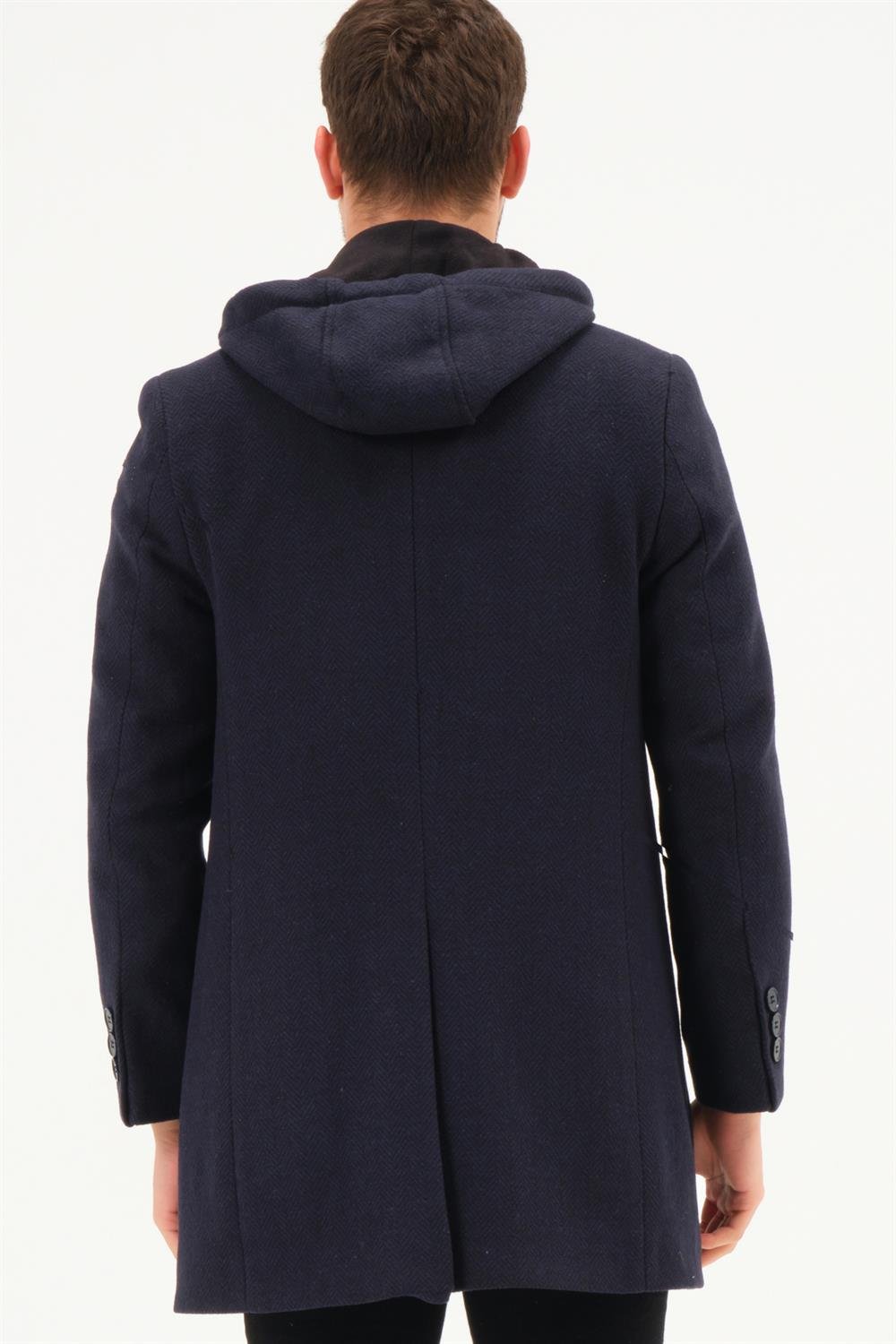 PLT8371 DEWBRRY MENS COAT-DIAGONAL NAVY BLUE