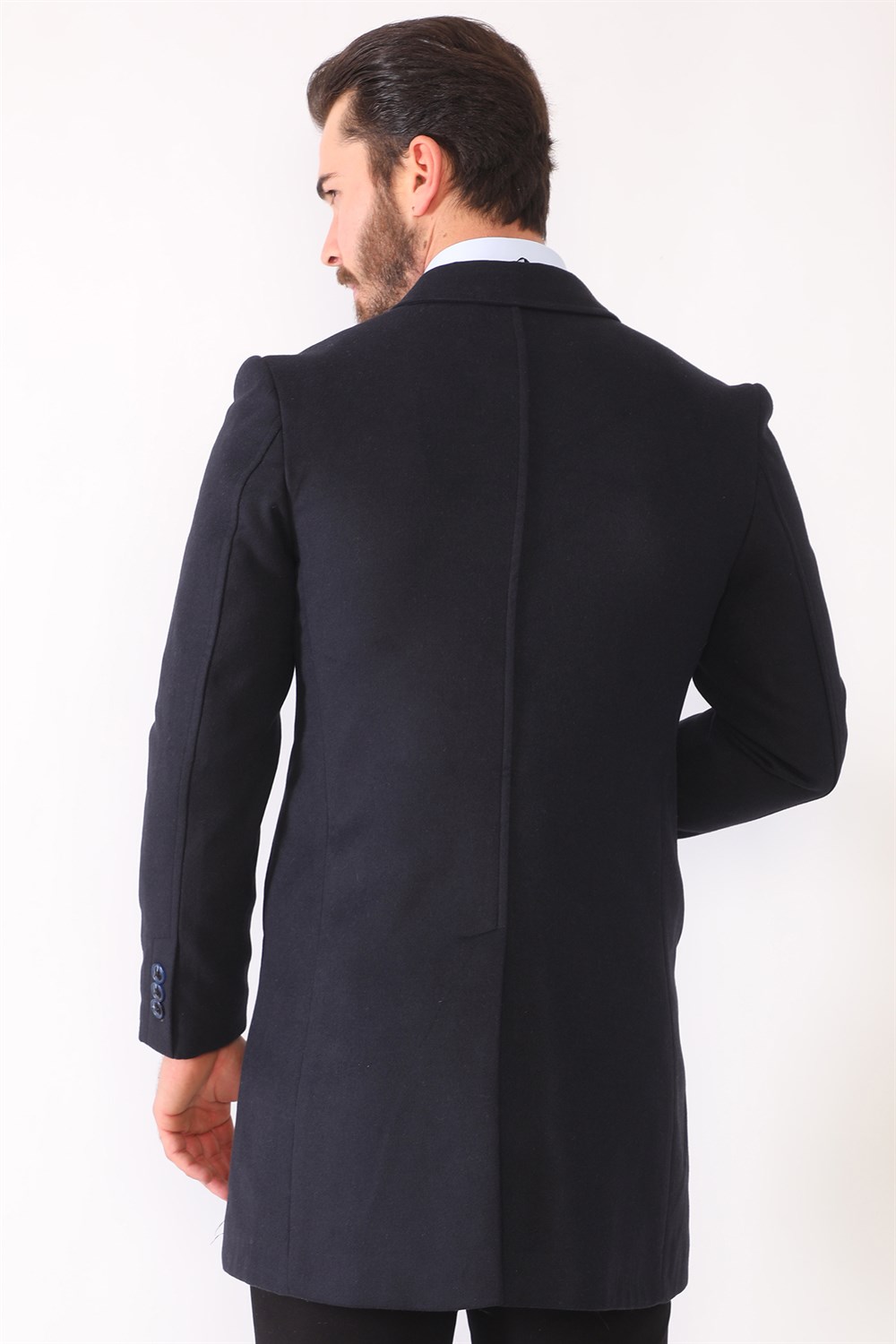 PLT8398 DEWBERRY MEN'S COAT-NAVY BLUE