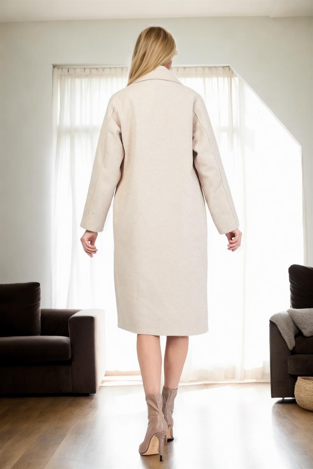 90660 Dewberry Women Coat-CREAM