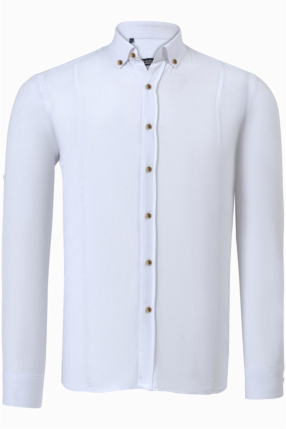 TRIPLE SET G721 DEWBERRY MEN'S SHIRT-NAVY-WHITE-BEIGE