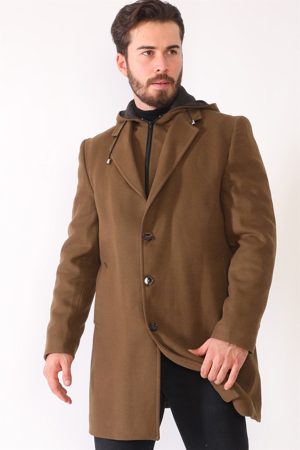 PLT8376 DEWBERRY MEN&#039;S COAT-CAMEL