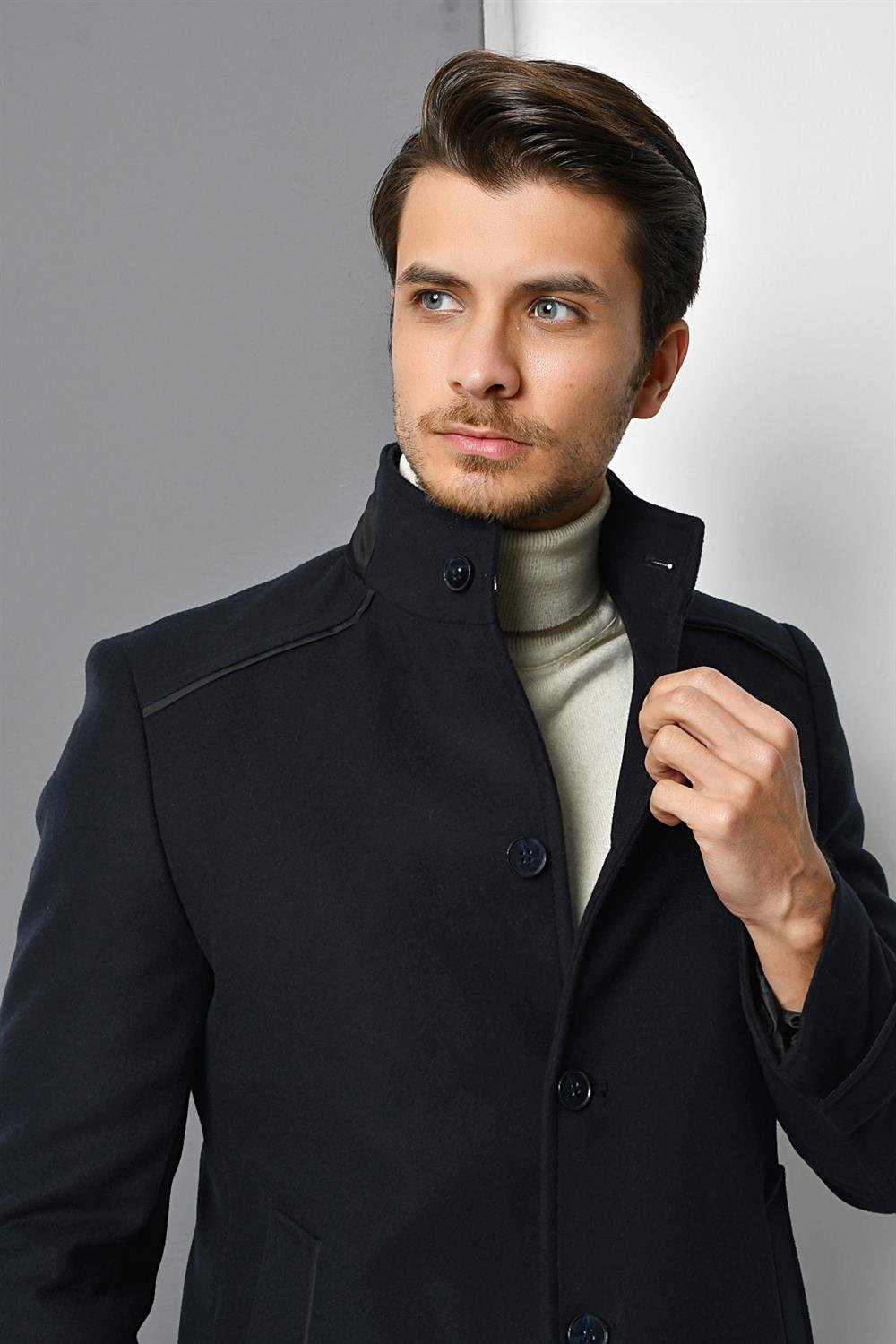 PLT8333 DEWBERRY MEN'S COAT-NAVY BLUE