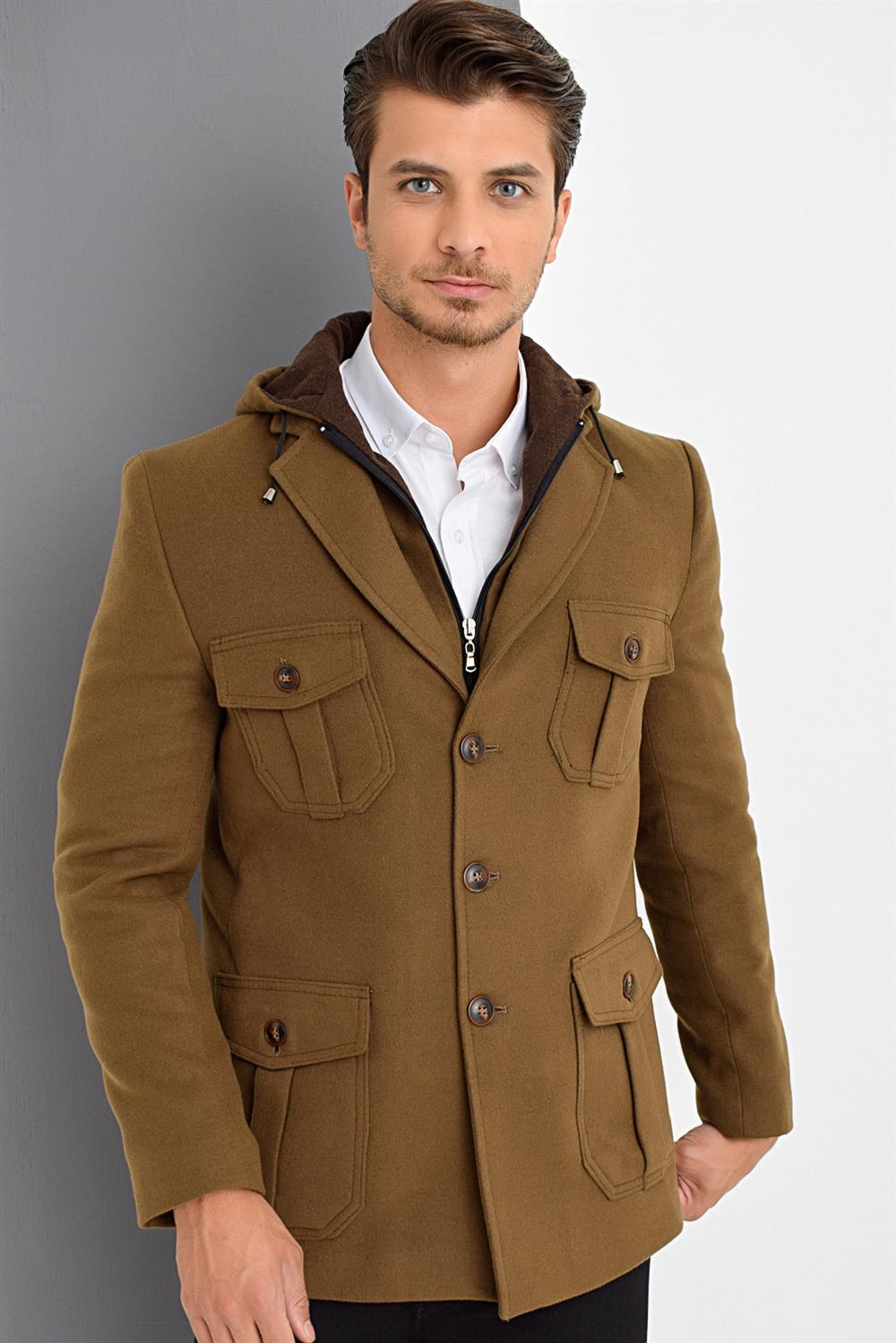 K7538 DEWBERRY MEN'S COAT - FLAT CAMEL