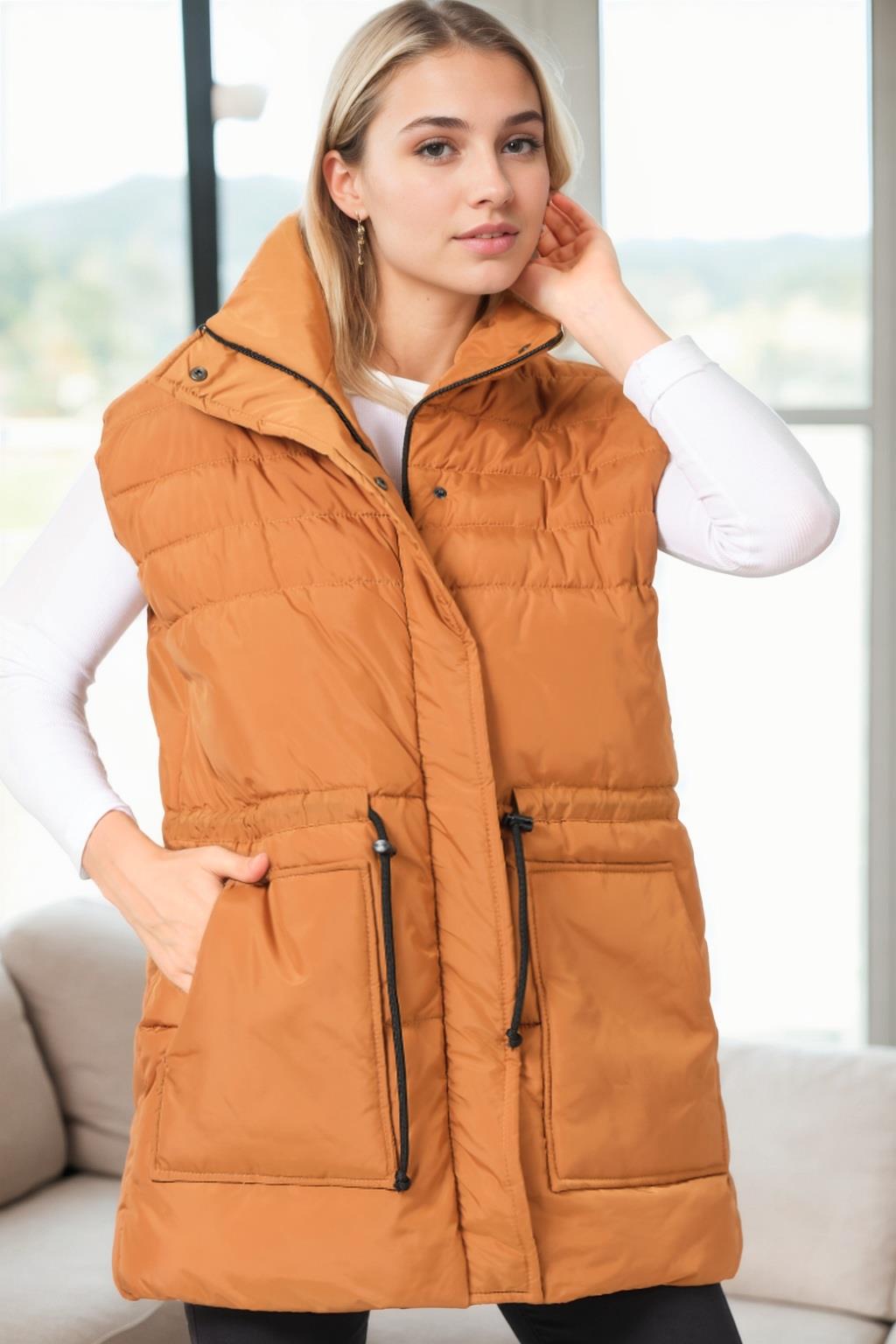 Dámska vesta Dewberry v hnedej farbe