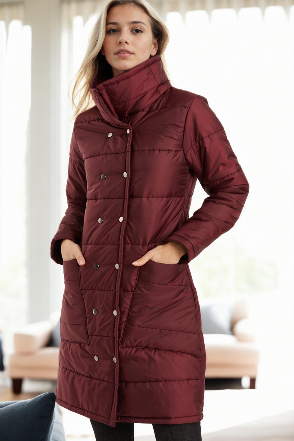 Dámsky kabát Dewberry bordový