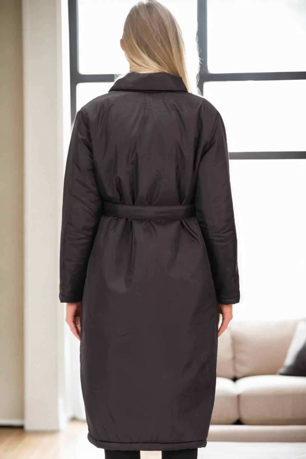 Z6688 DEWBERRY WOMEN'S COAT-BLACK-1