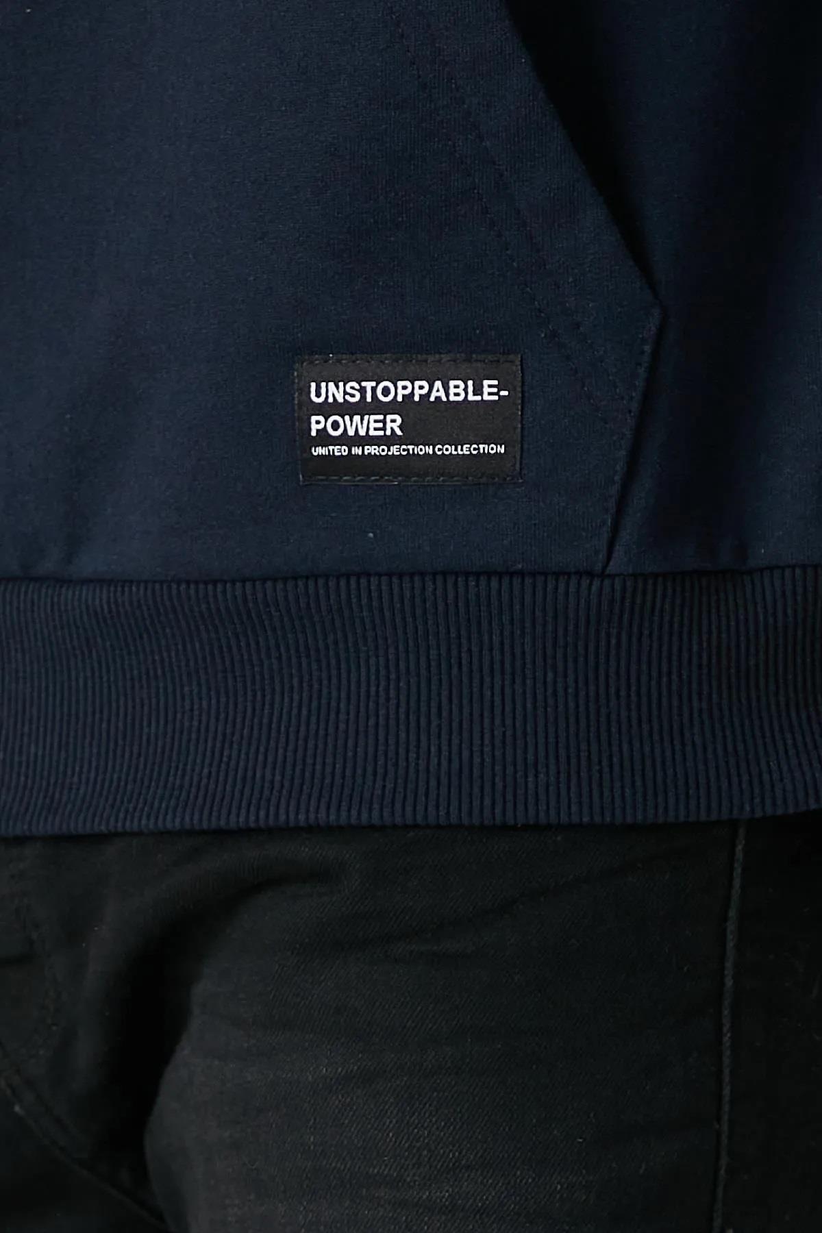 12612 Dewberry Hooded Kangaroo Pocket Mens Sweatshirt-NAVY