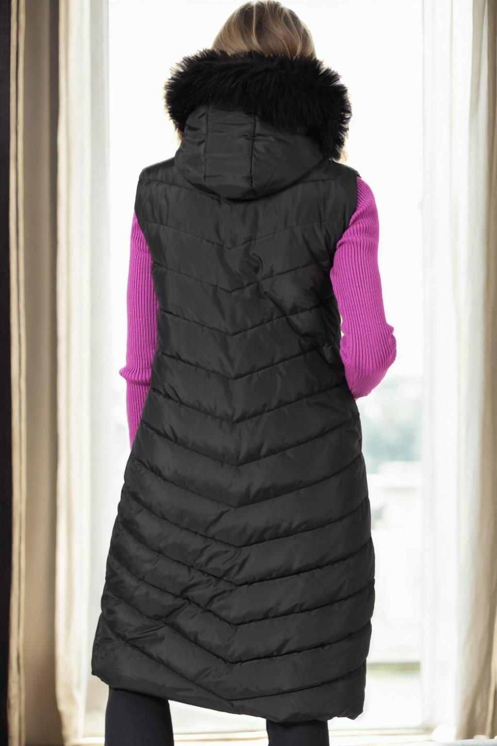 Z6752 DEWBERRY WOMEN'S VEST-BLACK-1