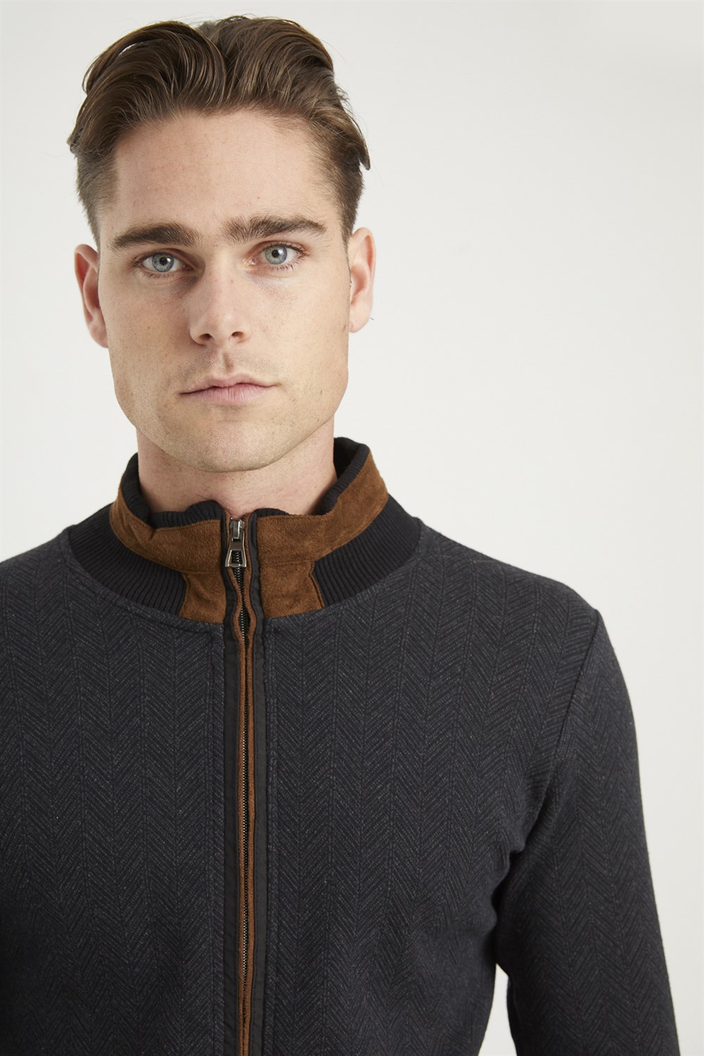 1021 DEWBERRY MEN'S SWEATSHIRT-FISHBACK ANTHRACITE