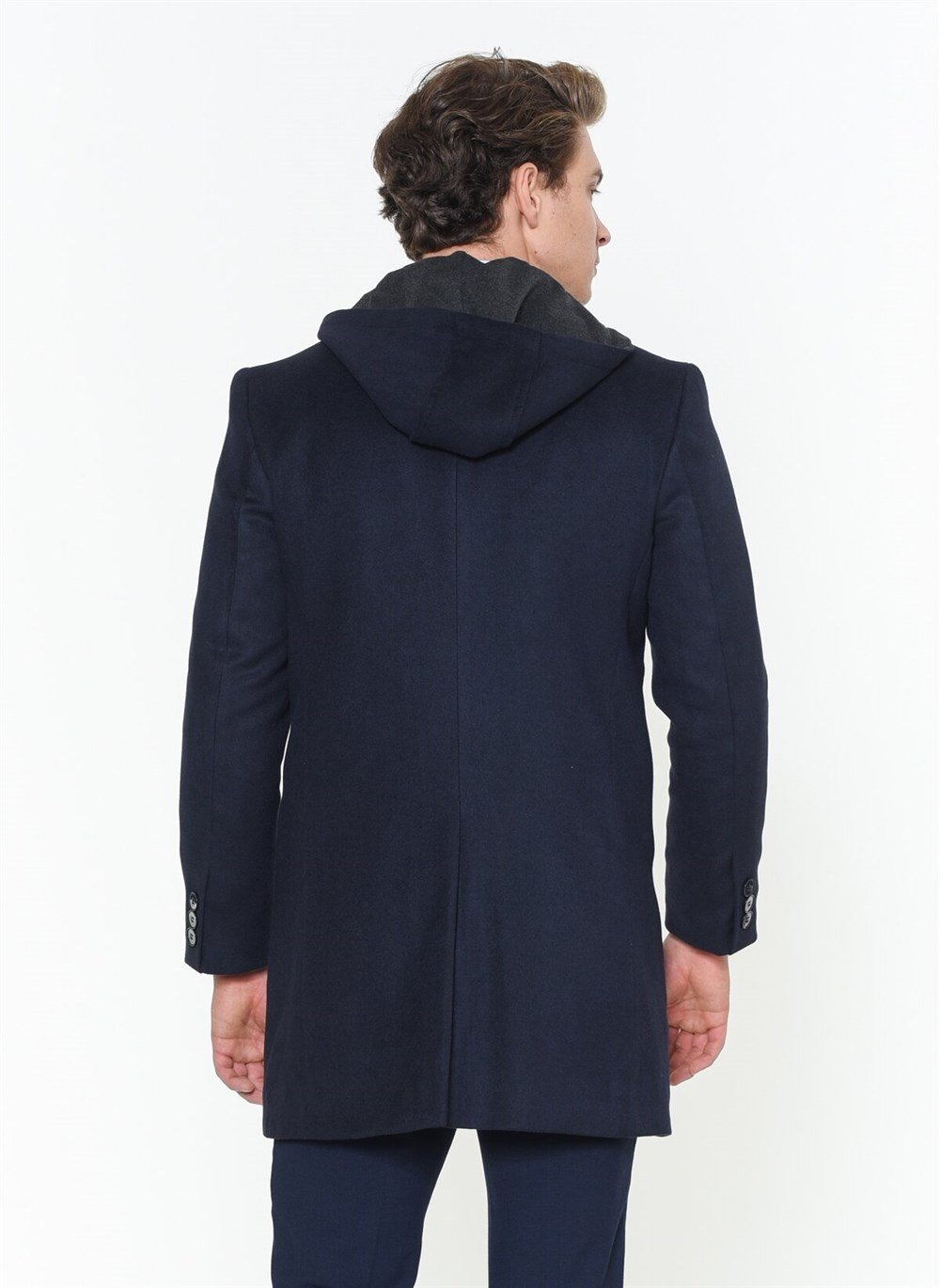 PLT8376 DEWBERRY MEN'S COAT-NAVY BLUE