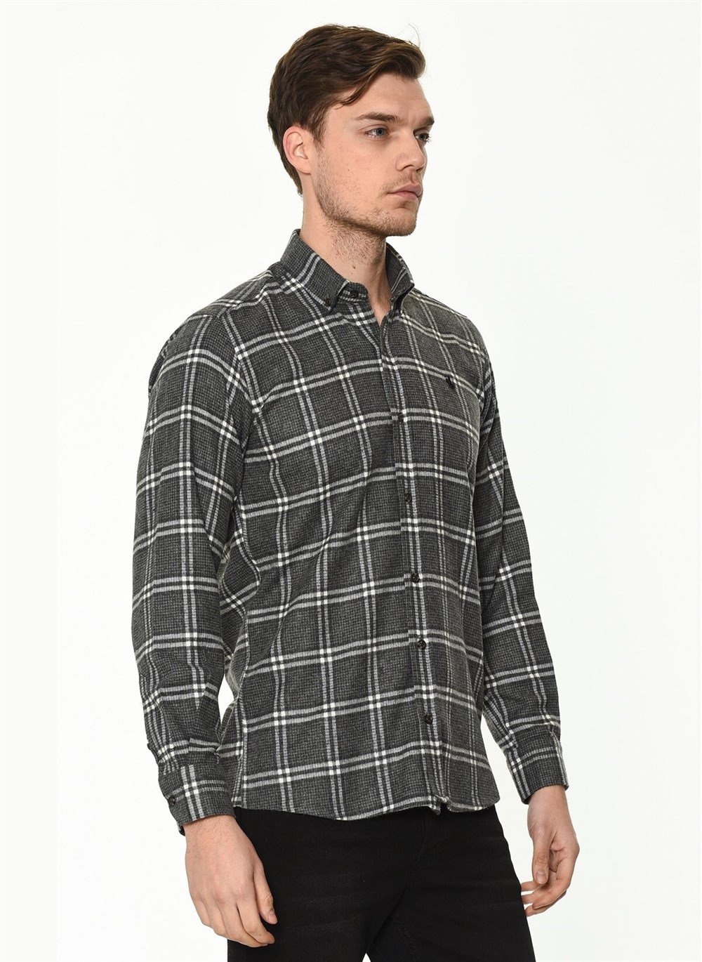 G699 DEWBERRY MEN'S SHIRT-ANTHRACITE