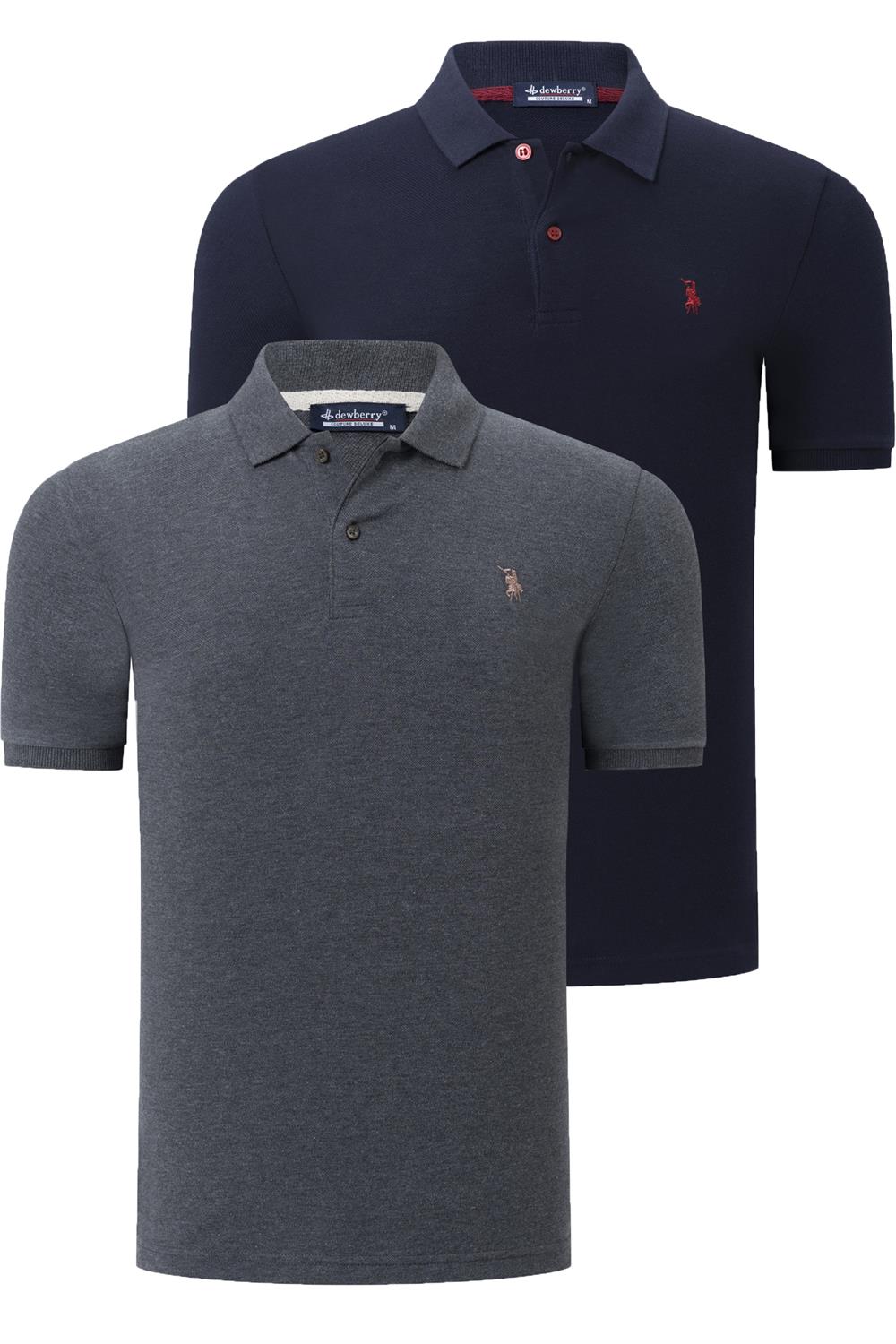 Tricou polo de barbati, dewberry
