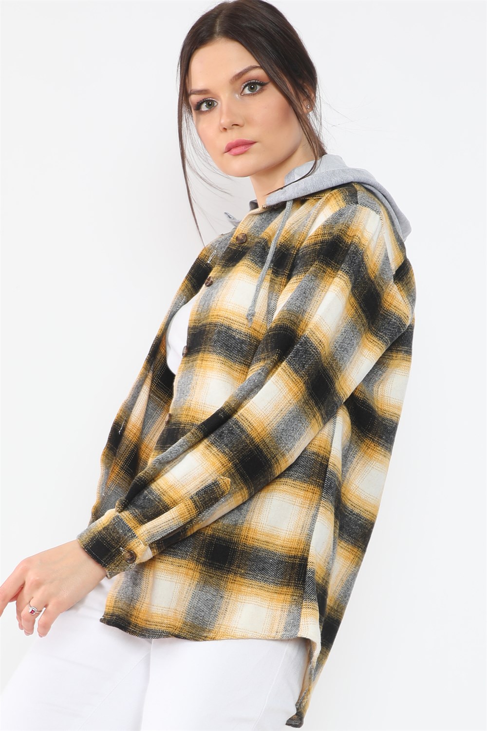 Z6665 DEWBERRY LADIES SHIRT-MUSTARD