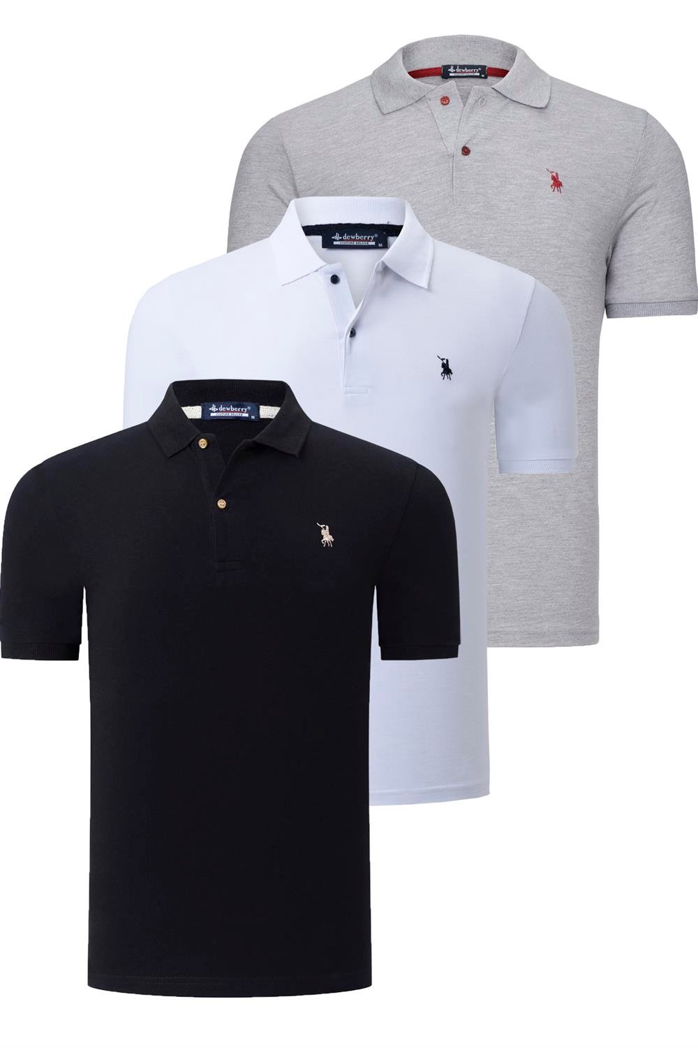 Tricou polo de barbati, dewberry
