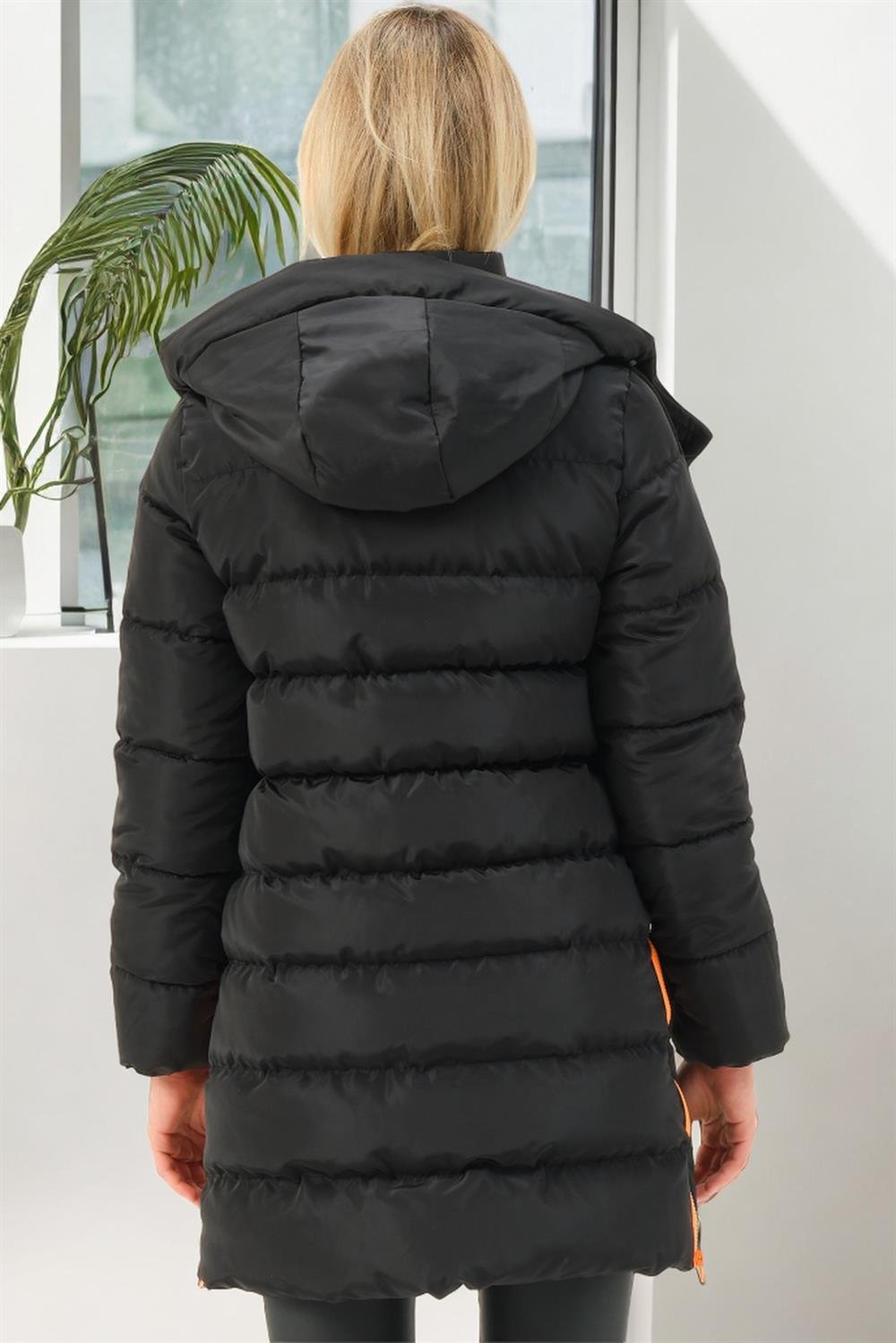 Z6780 HAINĂ DE DAMĂ DEWBERRY-NEGRU-PORTOCALIU