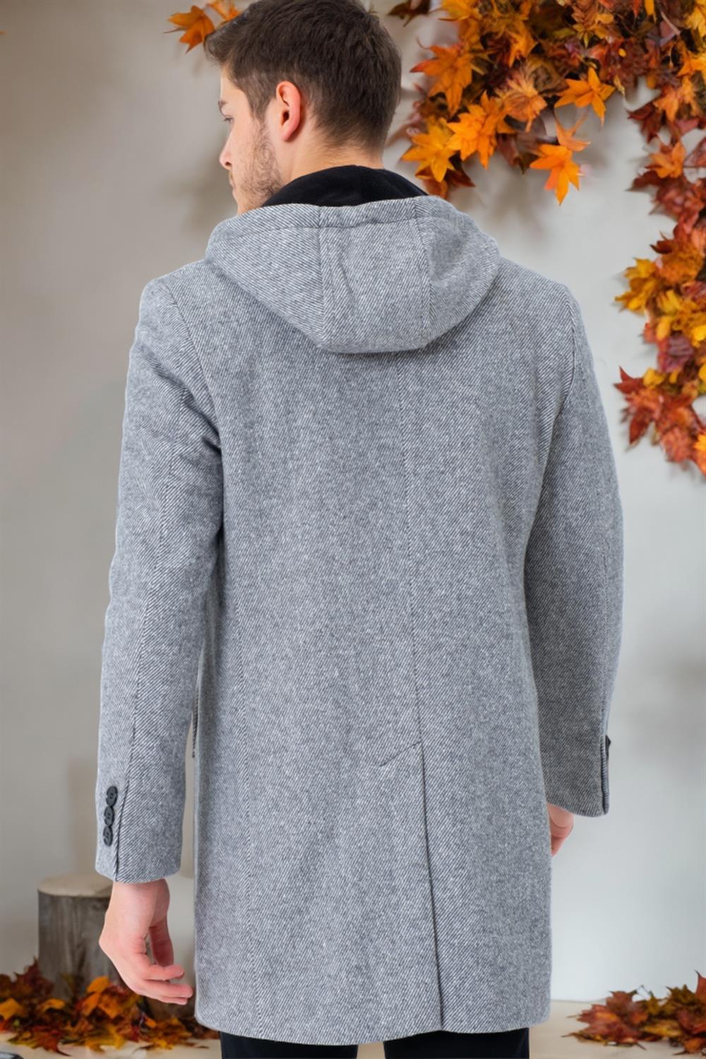PLT8395 DEWBERRY BATTAL COAT-LIGHT DIAGONAL GREY