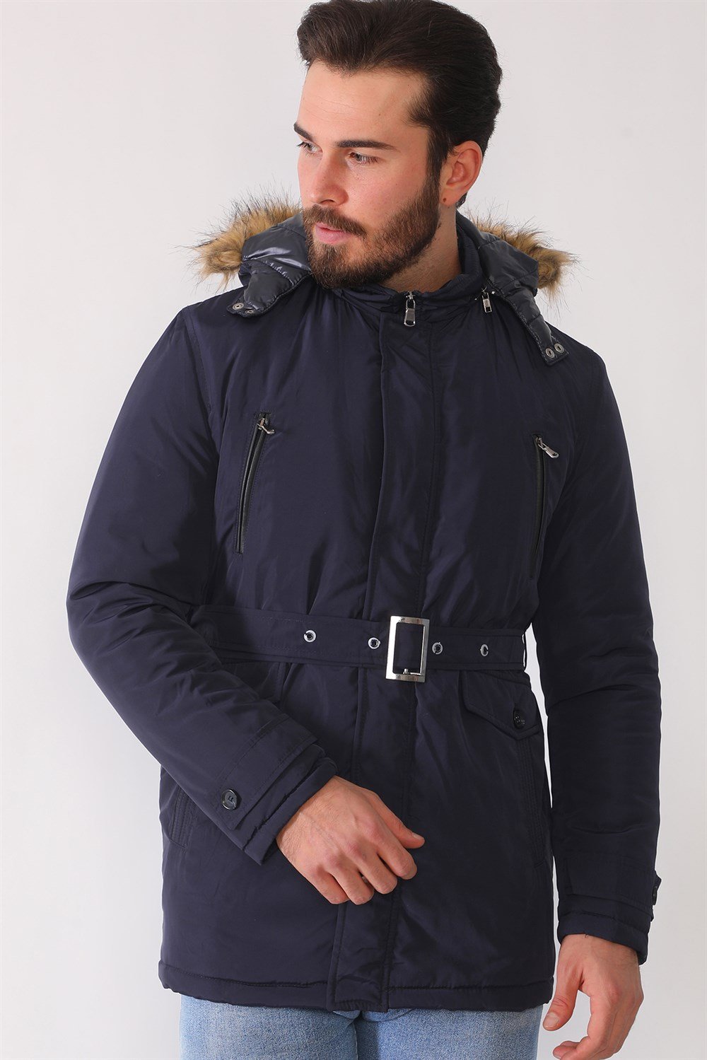 M8633 DEWBERRY MEN&#039;S COAT-NAVY BLUE