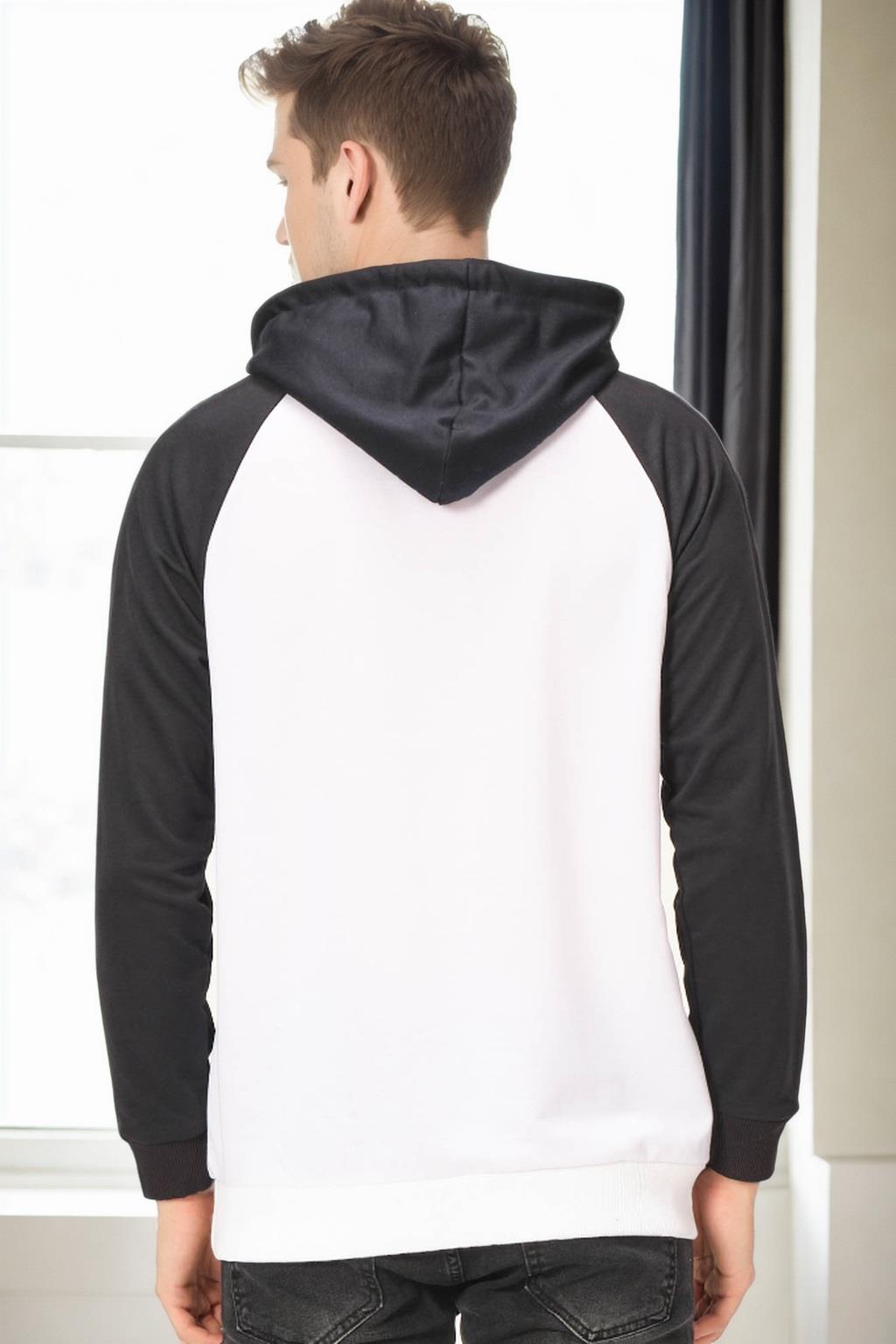 V9005 DEWBERRY MEN'S SWEATSHIRT-WHITE - NAVY BLUE