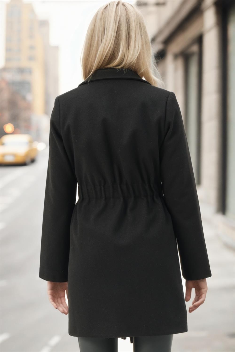 Z6778 DEWBERRY WOMEN'S COAT-BLACK-2