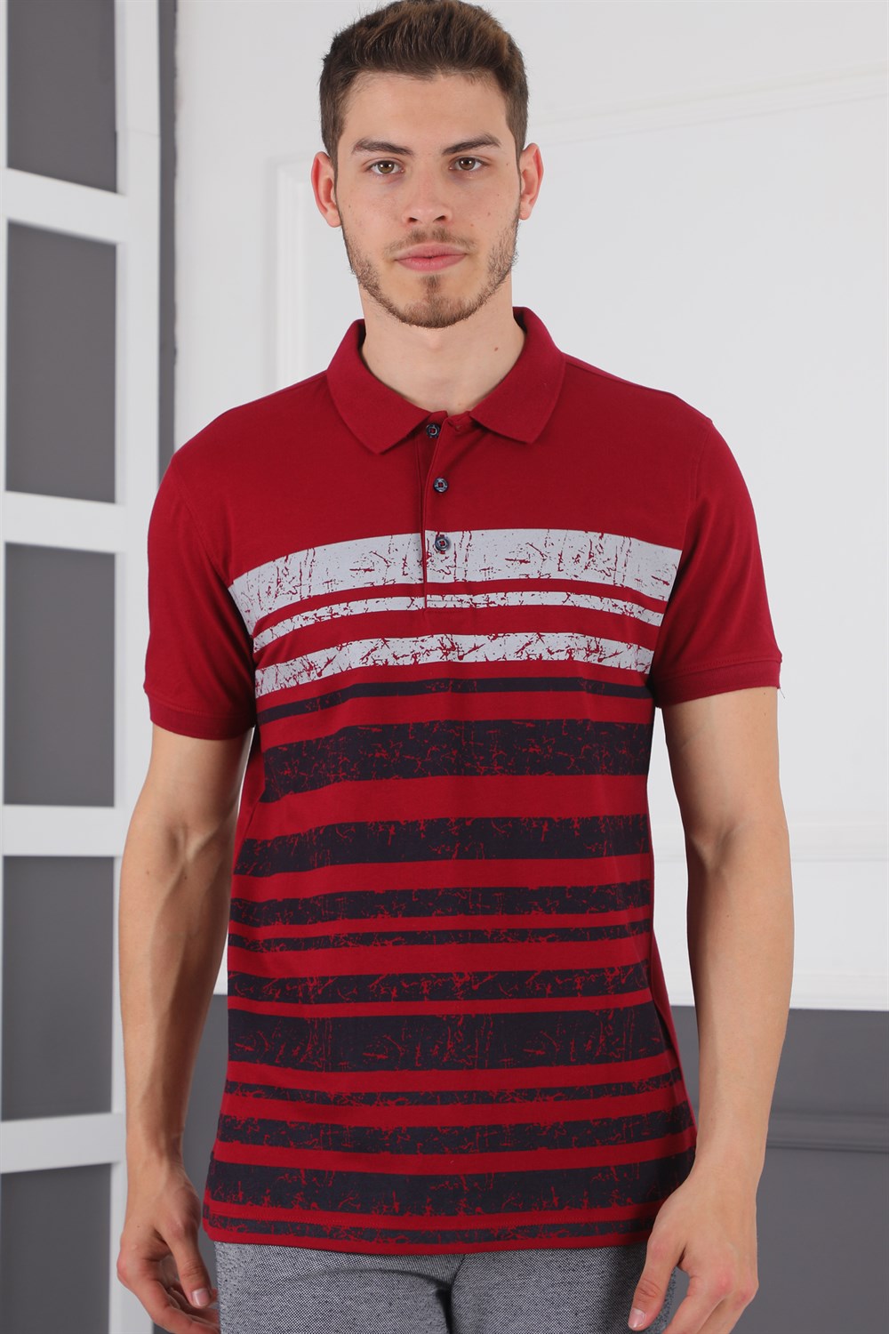 Tricou polo barbati, dewberry