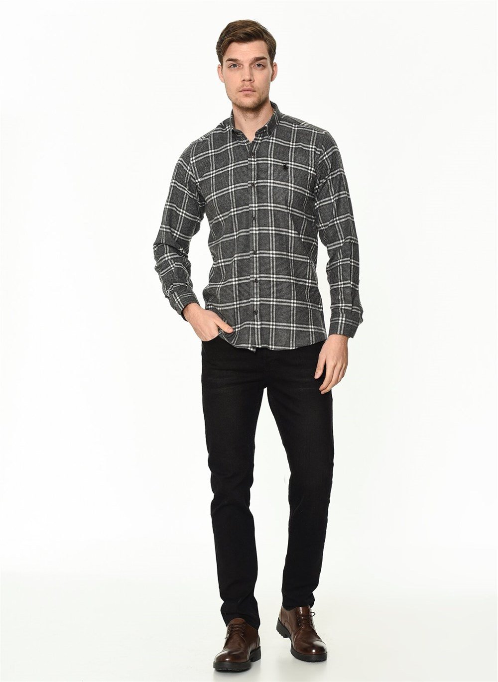 G699 DEWBERRY MEN'S SHIRT-ANTHRACITE