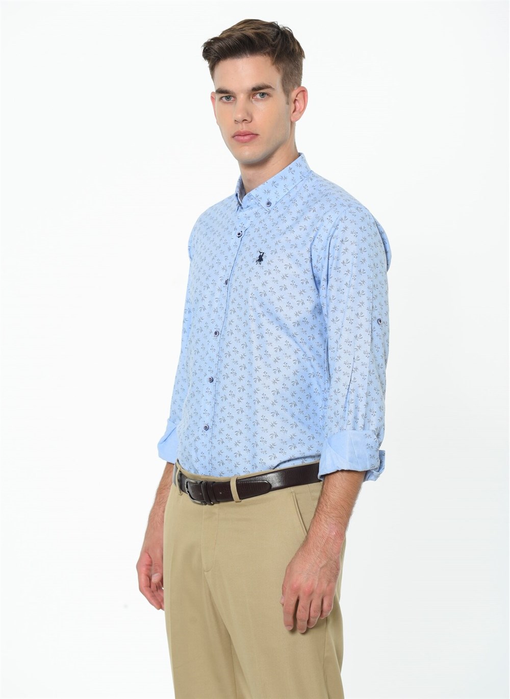G686 DEWBERRY MEN'S SHIRT-BLUE