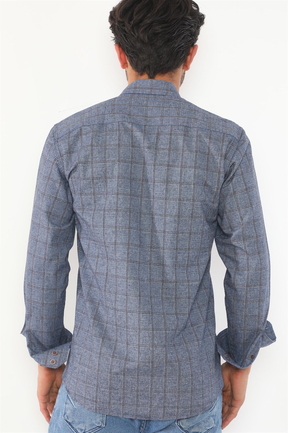 G711 DEWBERRY MEN&#039;S SHIRT-NAVY BLUE