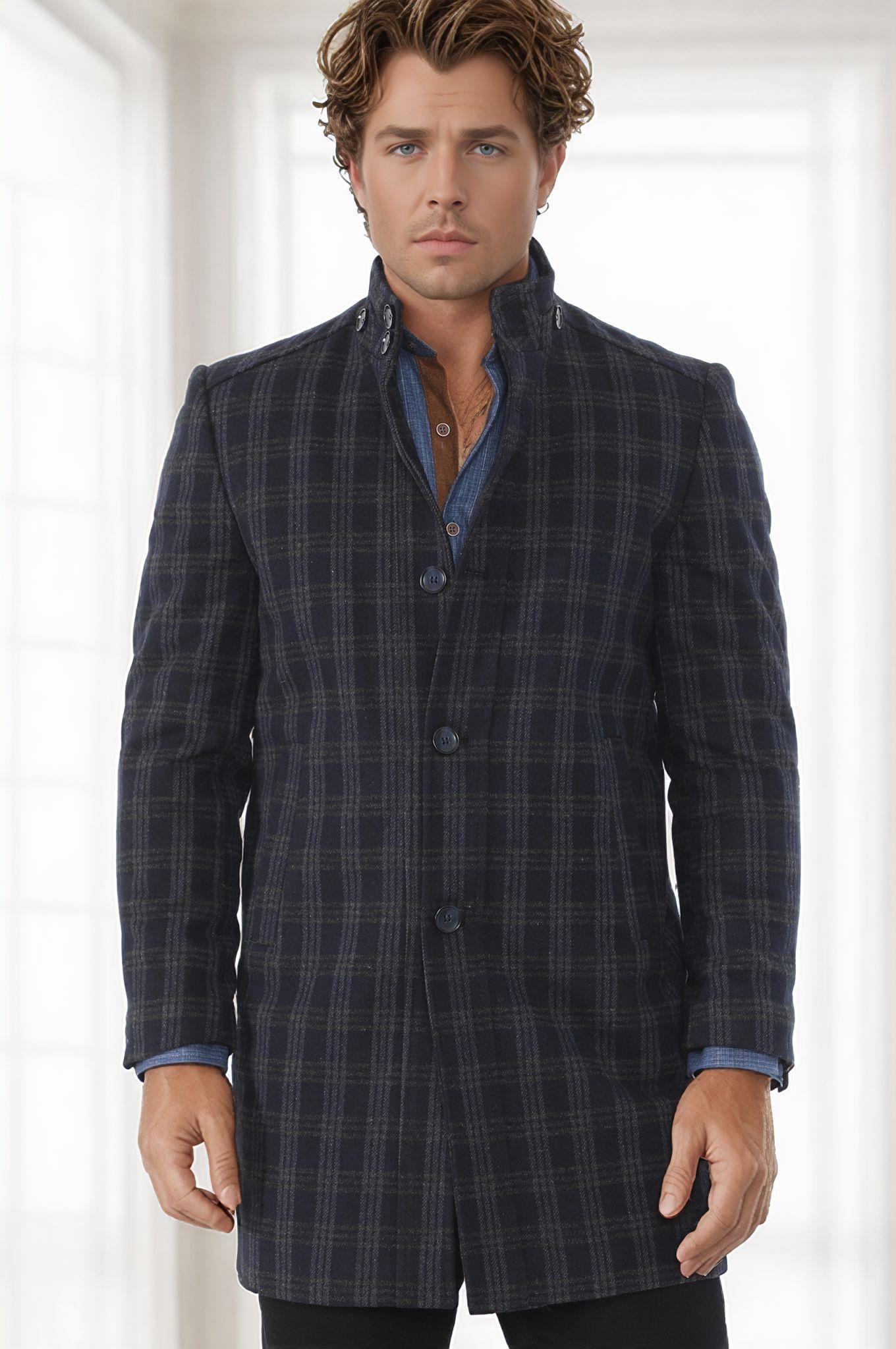 Pánsky kabát Dewberry vzorovaný