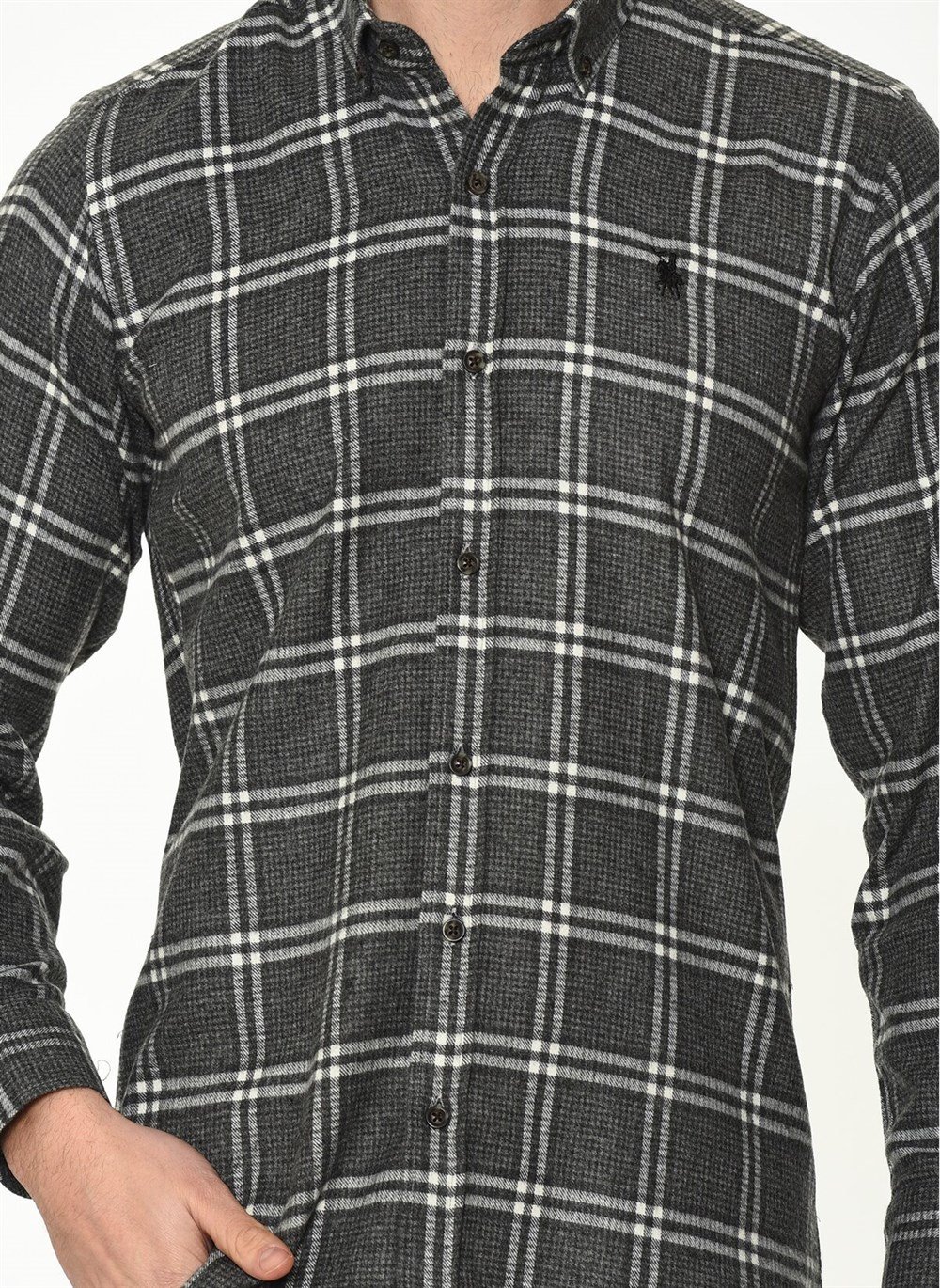 G699 DEWBERRY MEN'S SHIRT-ANTHRACITE