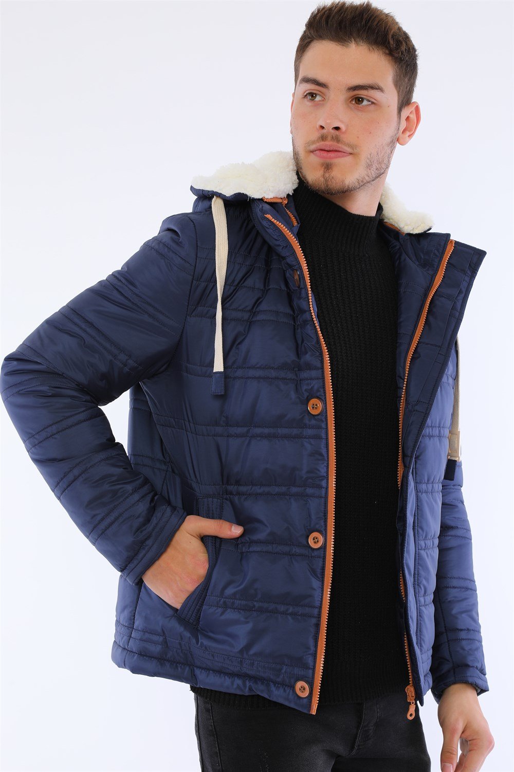 M8645 DEWBERRY MEN'S COAT-NAVY BLUE
